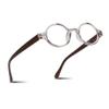 2SeeLife Small Round TR-90 Reading Glasses for Men & Women - Narrow-Medium Fit, Sturdy Frame, Spring Hinges, Retro Readers, Clear, +2.25 view 1