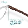 2SeeLife Small Round TR-90 Reading Glasses for Men & Women - Narrow-Medium Fit, Sturdy Frame, Spring Hinges, Retro Readers, Clear, +2.25 view 4