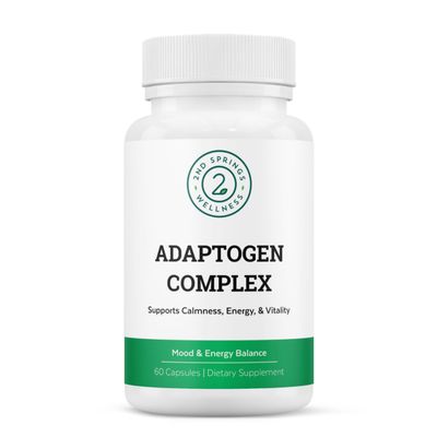 2nd Springs Adaptogen Complex Calmness, Energy and Vitality Booster - Ashwagandha, Schisandra, Astragalus, Ginseng, Rhodiola, and More - Adrenal Support Supplements - 60 Ct