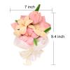 Emivery Pipe Cleaners Flower Bouquet, Artificial Pink Flower Bouquet Plush Flowers with Gift Box Handmade Pipe Cleaner Craft Bouquet Mother's Day Birthday Graduation Festive Gift Home Decor view 2
