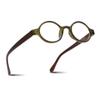 2SeeLife Small Round TR-90 Reading Glasses for Men & Women - Narrow-Medium Fit, Sturdy Frame, Spring Hinges, Retro Readers, Green, +0.75 view 1