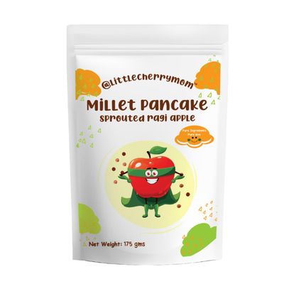 Littlecherrymom Pancake Mix Sprouted Ragi Apple 175 Gm