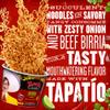 Tapato Ramen Noodle Soup, Birria Flavored - Microwaveable Big Bowl, 3.88 oz. (110g), 6-Pack view 4