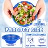 Lallisa 100 Pcs 12oz Blue Disposable Bowls Dessert Cups Ice Cream Snack Salad Soup Food Serving Bowls for Hanukkah 4th of July Independence Day Party Favor Picnic view 2