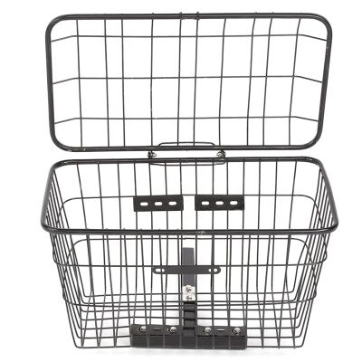 Saluaqui Mobility Scooter Basket, Spacious Foldable Rear Accessory Basket, Electrombile Rear Storage Basket Iron Large Portable Basket Outdoors
