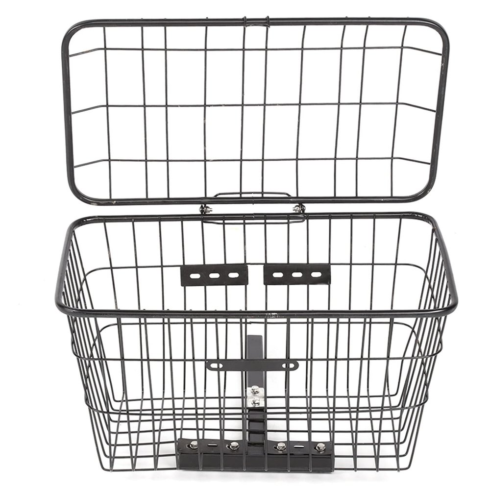 Saluaqui Mobility Scooter Basket, Spacious Foldable Rear Accessory Basket, Electrombile Rear Storage Basket Iron Large Portable Basket Outdoors