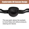 2 Pcs Eye Patch for Adults Kids,3D Adjustable Eye Patches for Amblyopia Lazy Pirate Costume(Black) view 3