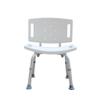 CAIMIAO Bath Stools,Shower Stool Comfort Backrest Adjustable Height Stable and Durable Bath Chair Elderly/Handicapped/Pregnant Aluminum Alloy Bath Stool Anti-Slip Chair Armchair Max. 90Kg Bath view 1
