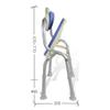 Bath Stools,Shower Bath Seat Bathroom Spa Chair No-Slip 5 Adjustable Height Bathtub Stool Benches Lightweight with Back Arms Great for Bathtubs Supports up to 220 Lbs (Color : Pink) view 3
