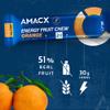 AMACX Fruit Chew Energy Bar High Carb Running Fuel 12 x 38g Electrolyte Chews for Endurance Sports with 51% Fruit Vegan, Gluten & Lactose-Free Sports Nutrition Running Chews (12 Pack, Orange) view 2