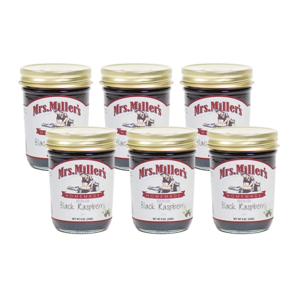Mrs. Miller's Seedless Blackberry Jam 9 Ounce (Pack of 6)