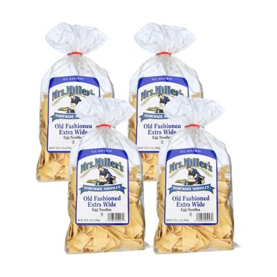 Mrs. Miller's Old Fashioned Egg Noodles, Extra Wide 16 Ounce (Pack of 4)