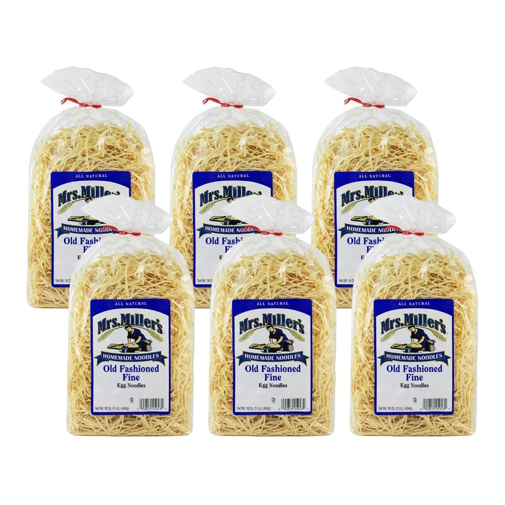 Mrs. Miller's Old Fashioned Egg Noodles, Fine 16 Ounce (Pack of 6)