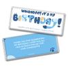 36ct Personalized Blue Kid's Birthday Candy Party Favors Chocolate Bars & Wrappers Gifts for Guests (36 Pack) - No Assembly Required view 2