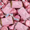 131 Pcs Breast Cancer Awareness Candy Gift Wrapped Miniatures and Pink Kisses (1.65 lbs) view 1