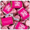 124 Pcs Breast Cancer Awareness Candy Gifts & Favors Wrapped Miniatures and Pink Kisses (1.52 lbs) - Think Pink Ribbon view 1