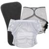 EcoAble Nighttime Cloth Diaper Set for Big Kids, Age 616 | Special Needs Protective Briefs for Incontinence & Bedwetting (Pure White, Junior 2) view 1