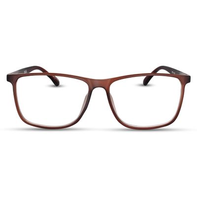 2SeeLife Durable Large TR-90 Reading Glasses for Men Medium-Wide Fit, Flexible Sturdy Frame, Spring Hinges, Premium Readers, Brown Matte, +0.50