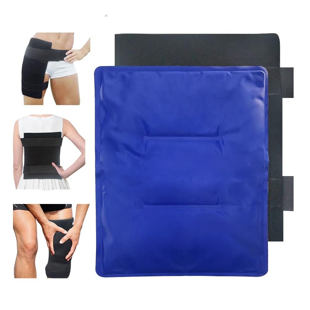 Gel Soft Flexible Ice Packs for Injuries - Reusable Freezer Cold Pack, Hot Cold Compress Therapy Cooling Gel Pad Wrap for Shoulder, Hip, Knee, Back, Leg, Injury, Swelling, Bruises, Surgery - 11" x 14"