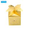 PATIKIL 2"x2"x3.1" Favor Boxes, 25 Pack Paper Laser Cut Candy Boxes Hollow Butterfly Gift Box for Wedding Bridal Shower Birthday Party Anniversary, Gold Tone view 3