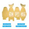 PATIKIL 2"x2"x3.1" Favor Boxes, 25 Pack Paper Laser Cut Candy Boxes Hollow Butterfly Gift Box for Wedding Bridal Shower Birthday Party Anniversary, Gold Tone view 4