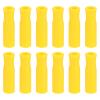 uxcell 12pcs Silicone Straw Tips, Metal Straw Covers, Soft Reusable Straws Tips Fit for 1/4 Inch(6mm) OD Stainless Steel Straws, Yellow view 1