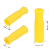 uxcell 12pcs Silicone Straw Tips, Metal Straw Covers, Soft Reusable Straws Tips Fit for 1/4 Inch(6mm) OD Stainless Steel Straws, Yellow view 2