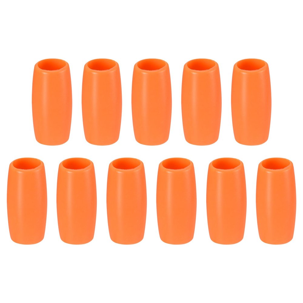 uxcell 11pcs Silicone Straw Tips, Metal Straw Covers, Soft Reusable Straws Tips Fit for 1/2 Inch(12mm) OD Stainless Steel Straws, Orange