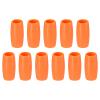uxcell 11pcs Silicone Straw Tips, Metal Straw Covers, Soft Reusable Straws Tips Fit for 1/2 Inch(12mm) OD Stainless Steel Straws, Orange view 1
