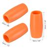 uxcell 11pcs Silicone Straw Tips, Metal Straw Covers, Soft Reusable Straws Tips Fit for 1/2 Inch(12mm) OD Stainless Steel Straws, Orange view 2