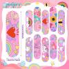 Patelai 300 Pieces Kids Bandages Bulk 10 Styles Children's Adhesive Flexible Colorful Cute Cartoon Bandages Waterproof Breathable Stickers Protection Care Cuts for Girls Boys(Unicorn) view 3