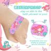 Patelai 300 Pieces Kids Bandages Bulk 10 Styles Children's Adhesive Flexible Colorful Cute Cartoon Bandages Waterproof Breathable Stickers Protection Care Cuts for Girls Boys(Unicorn) view 4