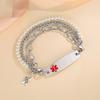mnmhope 7.5"-9" Adjustable Medical alert bracelets for Women/Men Stainless steel Interchangeable Medical bracelets (with engraved diabetes on insulin-Multi-level) view 2