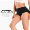 Molasus Incontinence Underwear for Women High Absorbency Period Leakproof Cotton Underwear Heavy Flow Menstrual Protective Panties Bladder Control Briefs 3 Pack,Black,Medium view 2