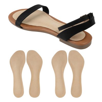 2 Pairs Leather High Heel Inserts for Women, Invisible Cushioning Insoles for Sandal Flats Boots, Self-Adhesive, Sweat-Absorb, Dress Shoe Pads for Pain, Blister, Heel Sore, Loose Shoes. S 5-8 Size