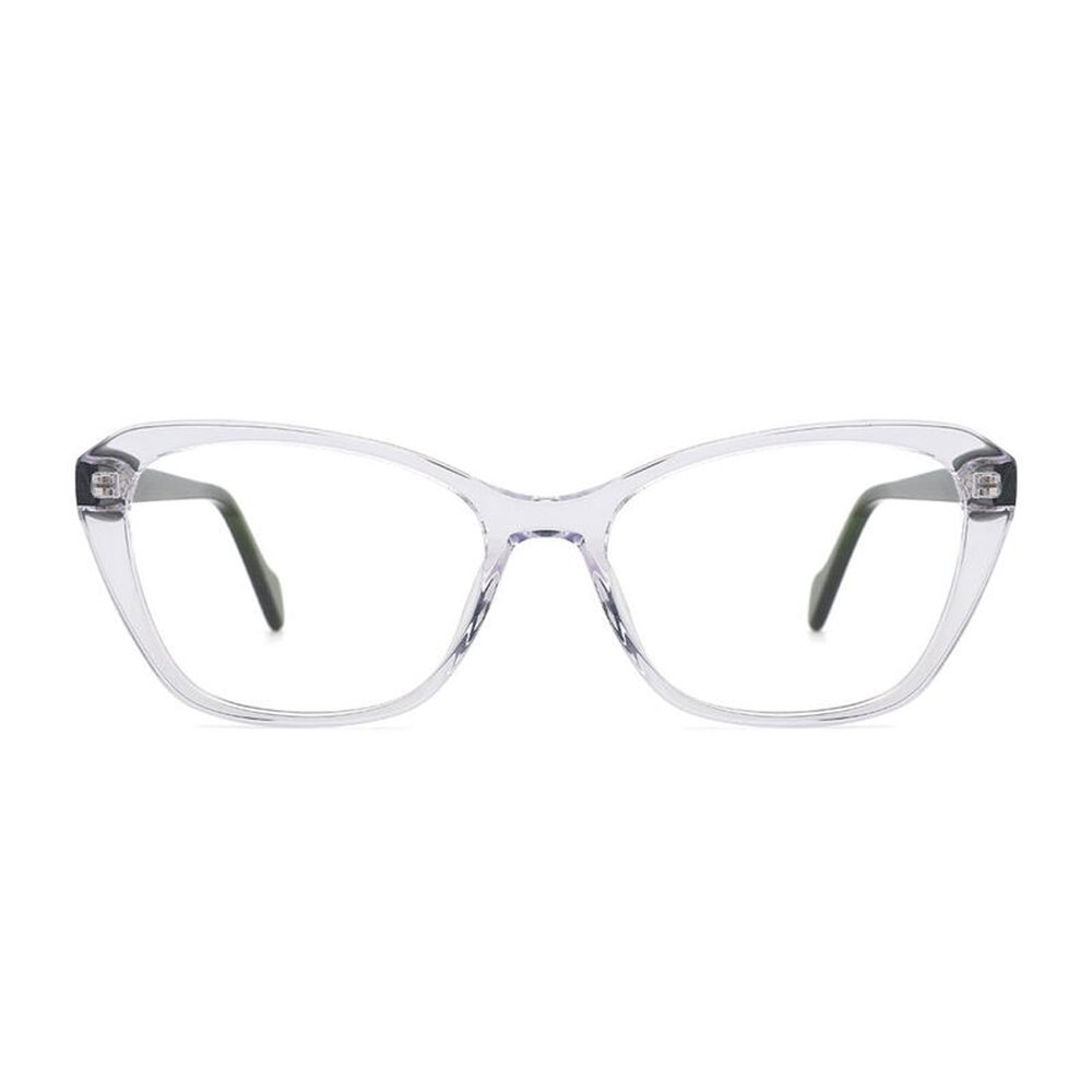 AOOLIA Rectangle Cateye Reading Glasses for Women With Spring Hinges Progressive Multifocus Blue Light Blocking Readers (Clear, 2.25, multiplier_x)
