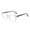 AOOLIA Rectangle Cateye Reading Glasses for Women With Spring Hinges Progressive Multifocus Blue Light Blocking Readers (Clear, 2.25, multiplier_x) view 2
