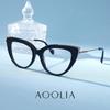 AOOLIA Cat Eye Reading Glasses for Women Computer Blue Light Blocking Readers Anti Glare Metal Frame Fashion Eyewear (Black, 2.75, multiplier_x) view 4