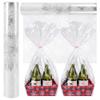 Kolewo4ever 100 Ft X 32 in Christmas Cellophane Wrap Roll Snowflake Clear Wrapping Paper Cellophane Bags Thick Snowflake Wrap Cellophane for Christmas Gift Wrapping (Christmas Snowflake) view 1