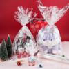 Kolewo4ever 100 Ft X 32 in Christmas Cellophane Wrap Roll Snowflake Clear Wrapping Paper Cellophane Bags Thick Snowflake Wrap Cellophane for Christmas Gift Wrapping (Christmas Snowflake) view 4