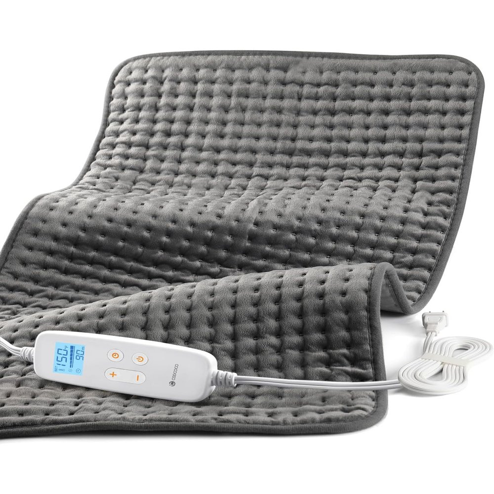 CooCoCo 17x33 Large Heating Pad for Back, HSA Approved Items for Mom Dad, Electric Heated Pad for Neck Shoulders Period Cramps, FSA Eligible Heat Pad, Auto Off, 10ft Cord
