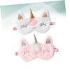 2Pcs Plush Eye Masks for Sleeping Lightweight and Comfortable Sleep Blindfolds for Travel Work Naps Fluffy Night view 4