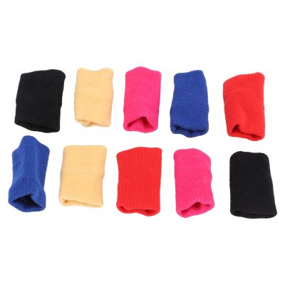 10 PCS Nylon Finger Sleeve Protectors, Finger Sleeve Cushions and Protects, Provide Sufficient Pressure Finger Guard Protector Nylon Protect for Finger Cracking, Corns, Blisters and Calluses Protect