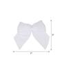 MECCANIXITY 100Pcs Mini Ribbon Bow 1" Mini Fabric Satin Ribbon Flower Bows for Craft DIY Sewing Wedding Birthday Party White view 2