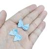 MECCANIXITY 100Pcs Mini Ribbon Bow 1" Mini Fabric Satin Ribbon Flower Bows for Craft DIY Sewing Wedding Birthday Party White view 3