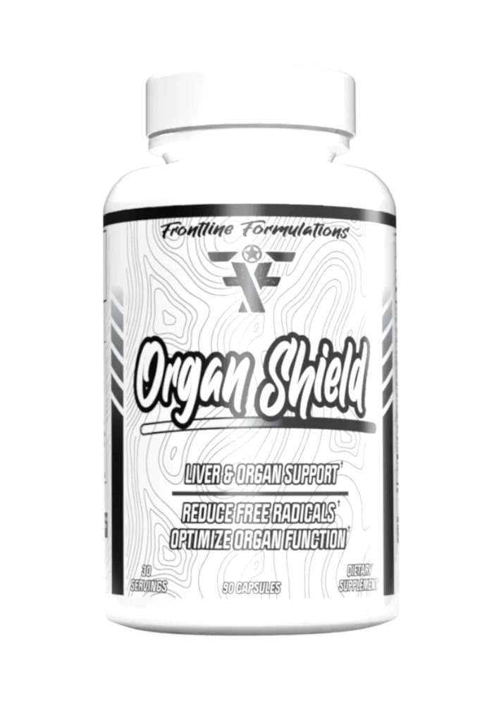 FRONTLINE FORMULATIONS Essentials, Train Harder, Recover Faster, Increase Endurance, Veteren Owned and Operated (Organ Shield)