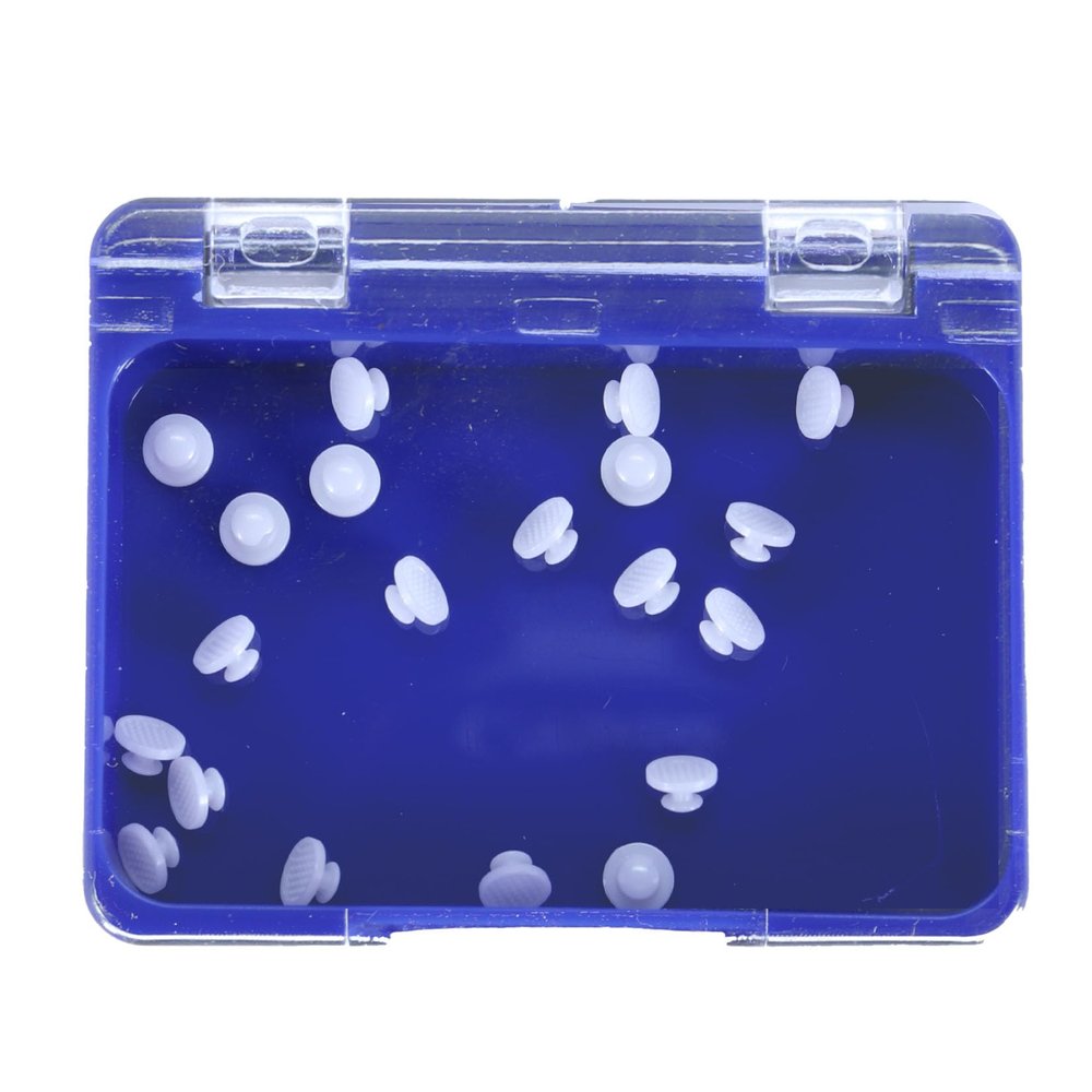 20Pcs/Box Dental Orthodontic Lingual Button Bondable Composite Ceramic Round/Rectangular Base (Composite Lingual Button Round)