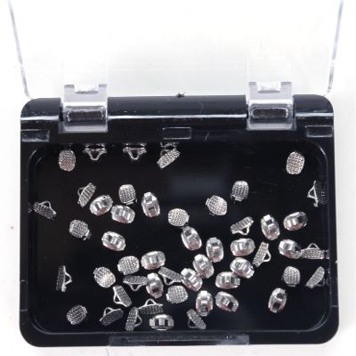 50Pcs/Box Dental Orthodontic Lingual Button Direct Bond Eyelet Rectangular (Direct Bond Eyelet Rectangular)