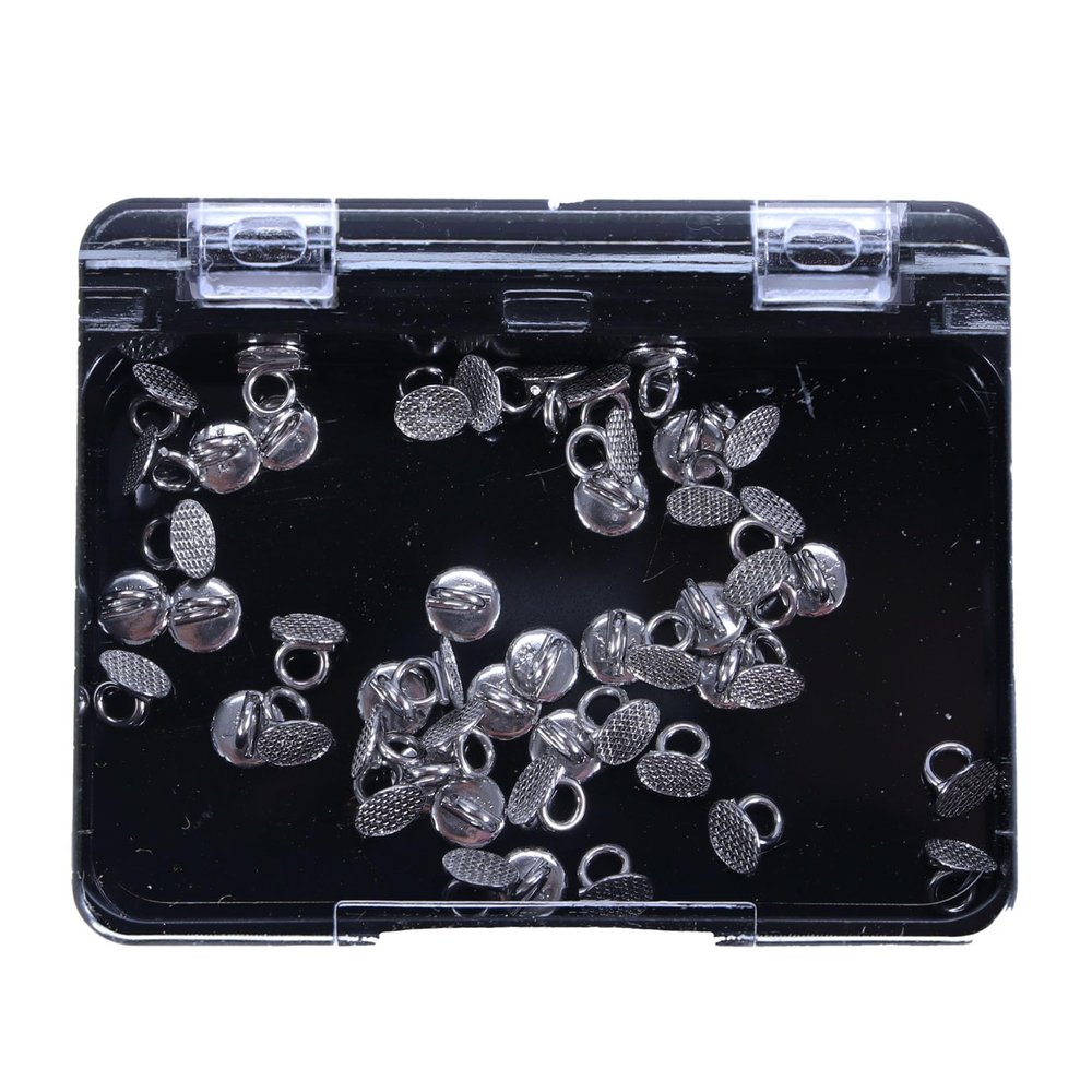 50Pcs/Box Dental Orthodontic Lingual Button Direct Bond Eyelet Round (Direct Bond Eyelet Round)