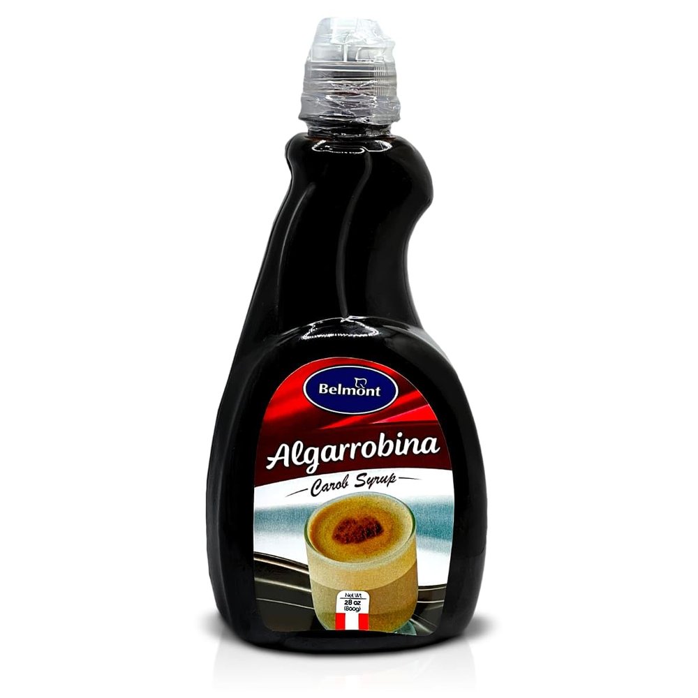 28 oz Bottle of Belmont Carob Syrup | Sirope de Algarrobina 100% Natural Marca Belmont